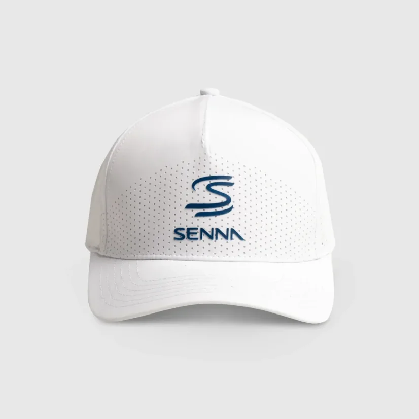 Ayrton Senna sapka, fehér színben