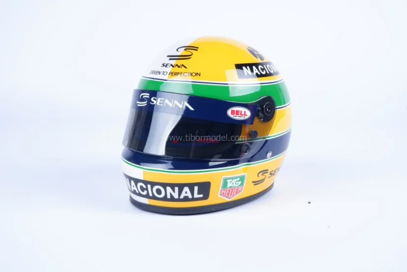 Ayrton Senna mini helmet, 30 years legacy, 1:2 Bell