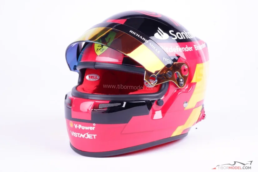 Carlos Sainz 2023 Ferrari helmet, 1:2 Bell