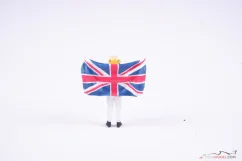 Lewis Hamilton with flag, McLaren 2007, 1:43 Cartrix