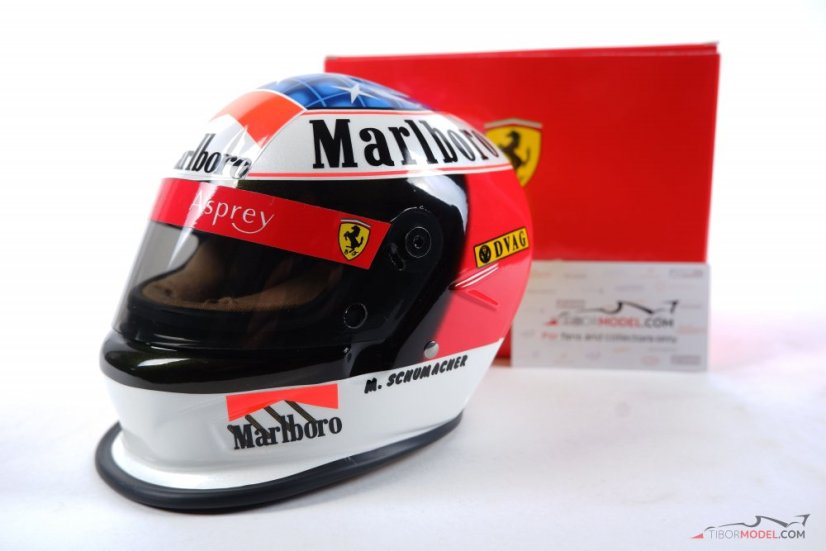 Michael Schumacher Ferrari Marlboro 1996 helmet, Winner Spanish GP, 1:2 Bell