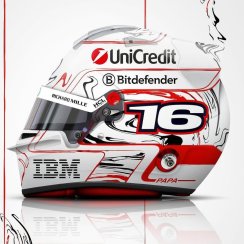 Charles Leclerc 2025 VC Japonska mini prilba, Ferrari, 1:5 Looksmart