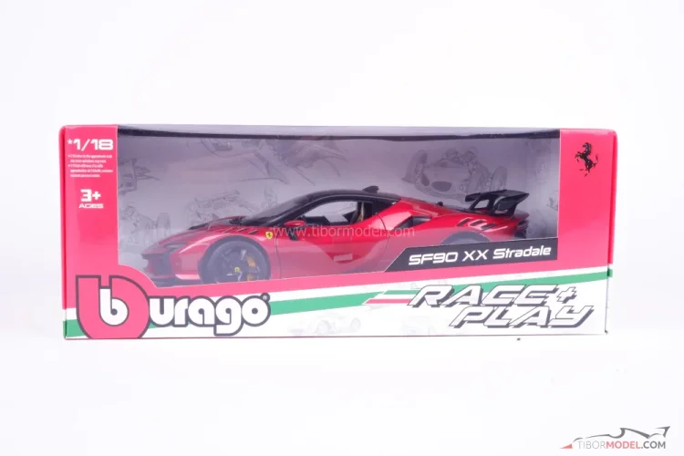 Ferrari SF90XX Stradale (2024) červené, 1:18 Bburago