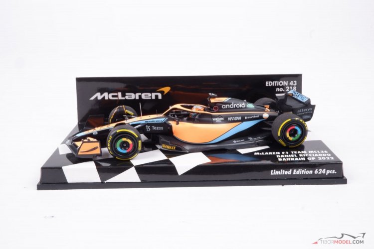 Model car McLaren MCL36 Ricciardo 2022, 1:43 Minichamps | Tibormodel.com