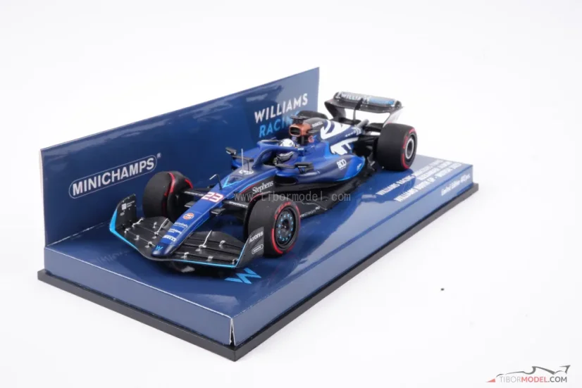 Williams FW45 - Alex Albon (2023), 800. preteky Silverstone, 1:43 Minichamps