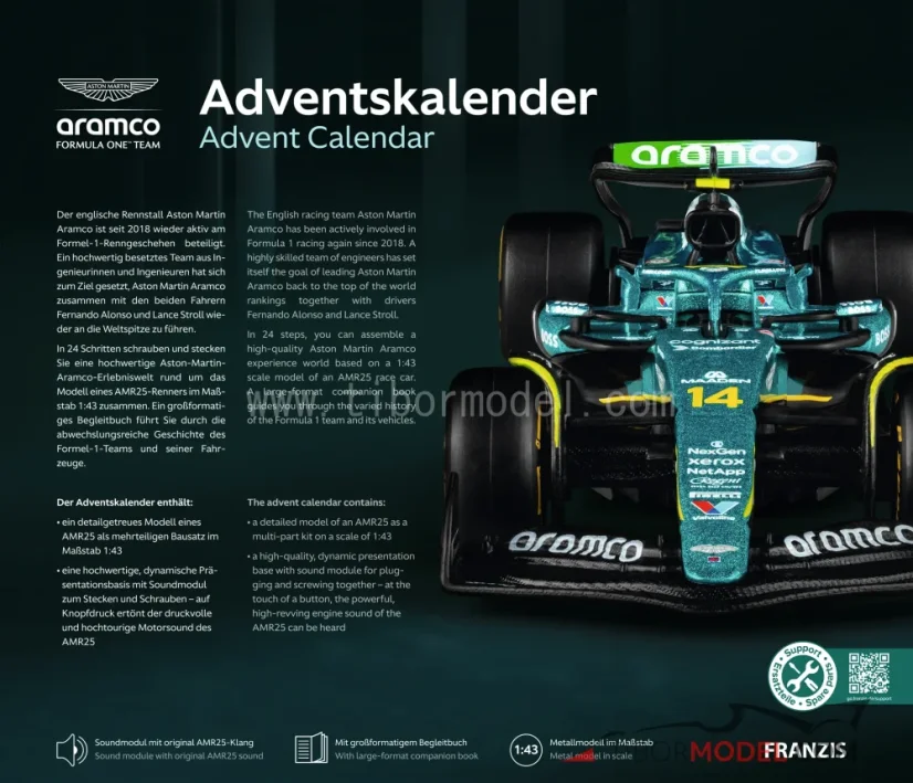 Aston Martin makett - Adventi naptár