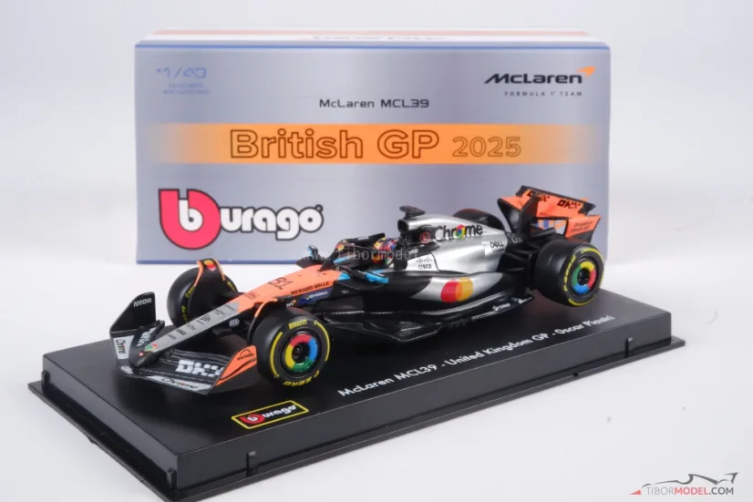 McLaren MCL39 - Oscar Piastri (2025), VC Veľkej Británie, 1:43 BBurago Signature
