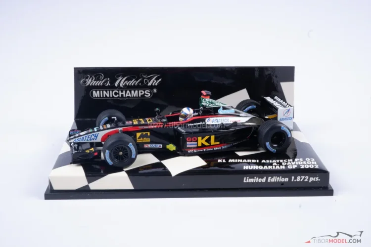 Minichamps 1/43 KL minardi PS 02 Davidson Hungarian GP 2002