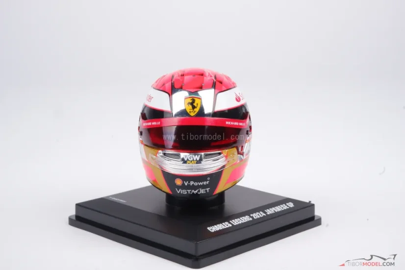Charles Leclerc 2024 Japán Nagydíj mini sisak, Ferrari, 1:5 Looksmart