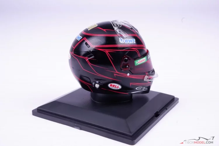 Helmet Esteban Ocon, Alpine 2023, 1:5 Spark | Tibormodel.com