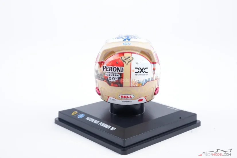 Zhou Guanyu 2025 mini helmet, Ferrari, 1:5 Looksmart