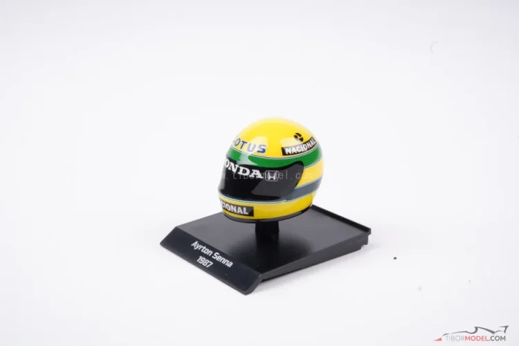Ayrton Senna 1987 Lotus prilba, 1:10 Minichamps