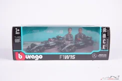 Mercedes W15 Hamilton + Russell (2024), duplacsomagolás, 1:43 BBurago