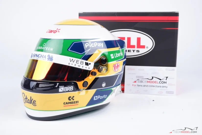 Gabriel Bortoleto 2025 Kick Sauber mini helmet, 1:2 Bell