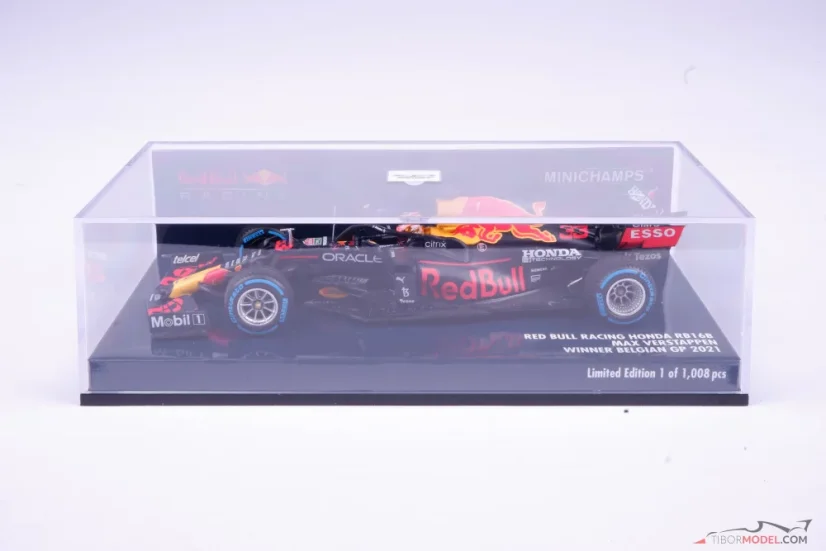 Red Bull RB16b - Max Verstappen (2021), Belga Nagydíj, 1:43 Minichamps