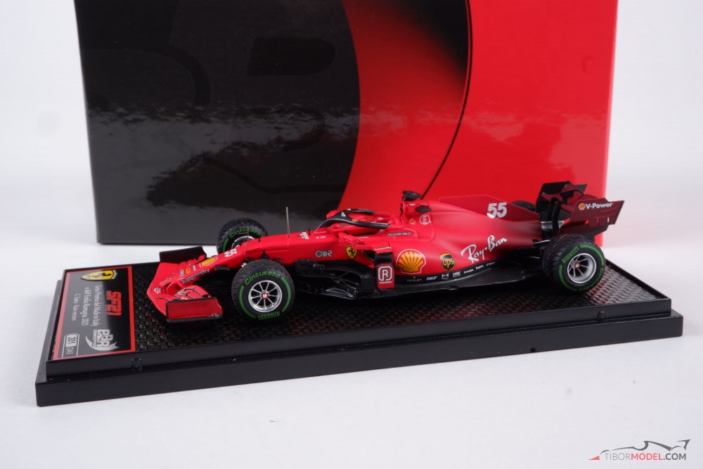 Model car Ferrari SF21 Carlos Sainz 2021, 1:43 BBR | Tibormodel.com