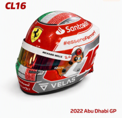 Charles Leclerc 2022 Abu Dhabi GP mini přilba, Ferrari, 1:2 Bell