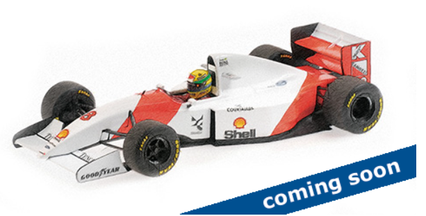 McLaren MP4/8 - Ayrton Senna (1993), Víťaz VC Brazílie, špinavá verzia, 1:43 Minichamps