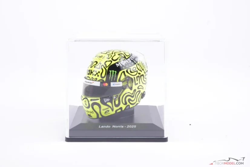 Lando Norris 2025 mini prilba, McLaren, 1:5 Spark