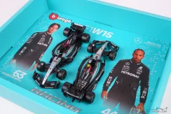 Mercedes W15 Hamilton + Russell (2024), dvojbalení, 1:43 BBurago