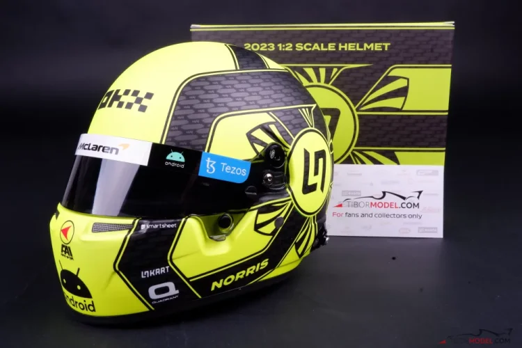 Lando Norris 2023 McLaren helmet, 1:2 Bell