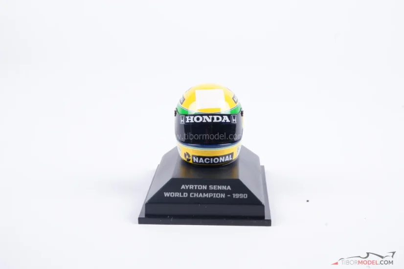 Ayrton Senna 1990 McLaren mini helmet, world champion, 1:8 Minichamps