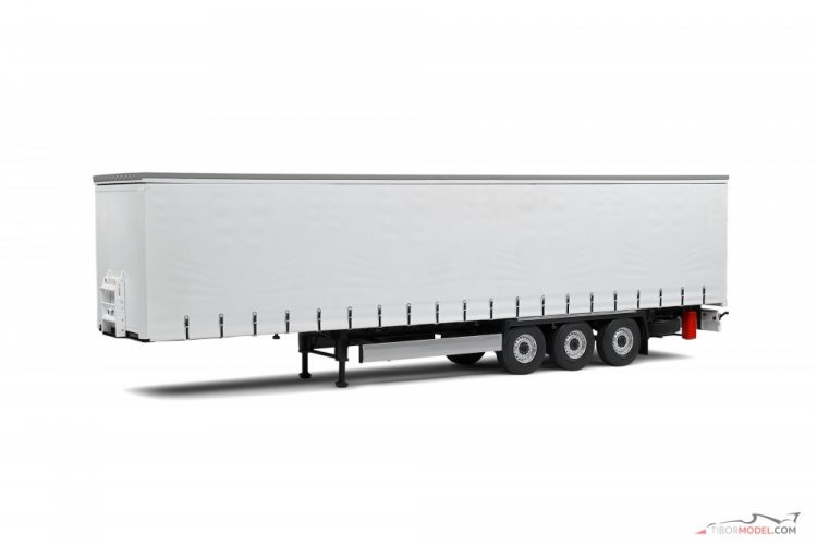 Tarpaulin trailer model white, 1:24 Solido