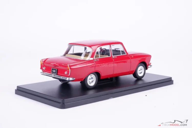 Moszkvics 408 piros, 1:24 Whitebox