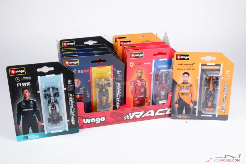 12‑Piece McLaren / Ferrari / Red Bull / Mercedes (2025) Model Set, 1:64 BBurago