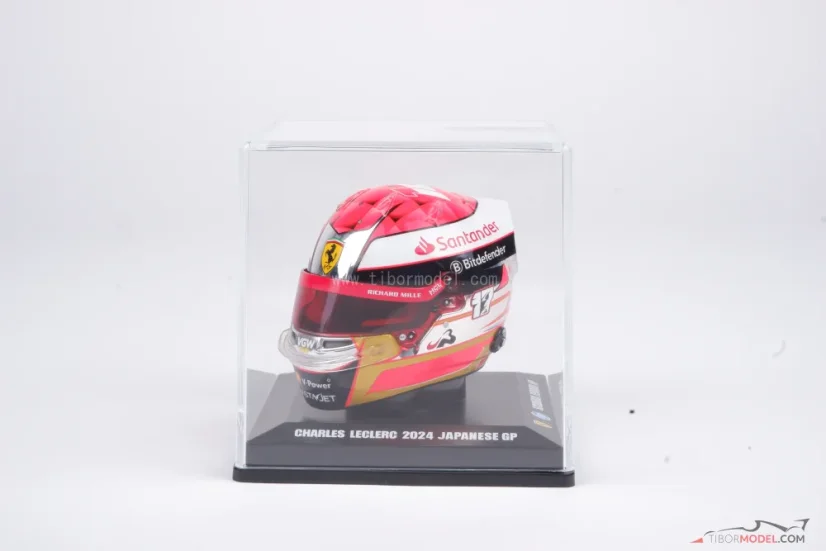 Charles Leclerc 2024 Japán Nagydíj mini sisak, Ferrari, 1:5 Looksmart