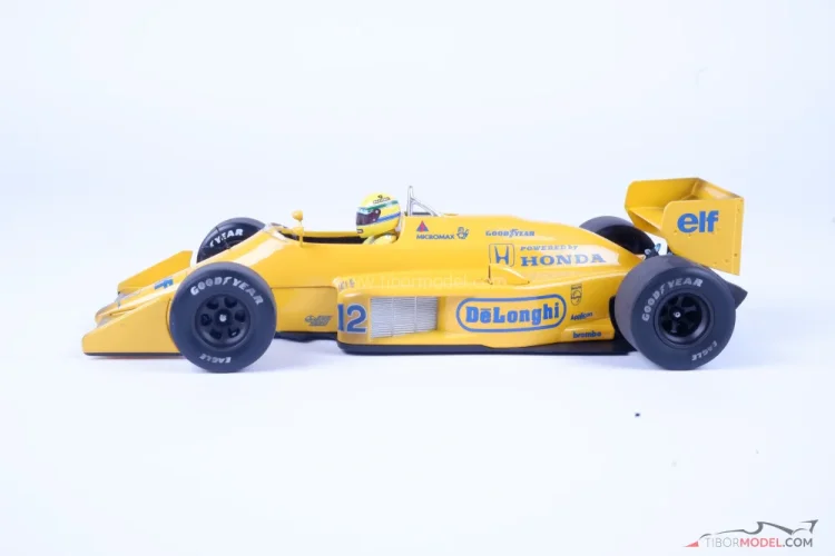 Lotus Honda 99T - Ayrton Senna (1987), 1. Monacó-i győzelem, versenykoszolt változat, 1:18 Minichamps