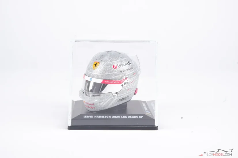 Lewis Hamilton 2025 Las Vegas Nagydíj mini sisak, Ferrari, 1:5 Looksmart