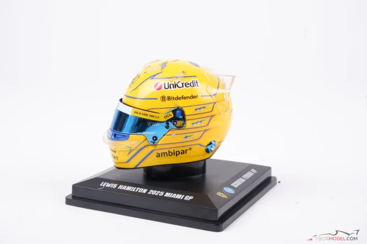 Lewis Hamilton 2025 VC Miami mini prilba, Ferrari, 1:5 Looksmart