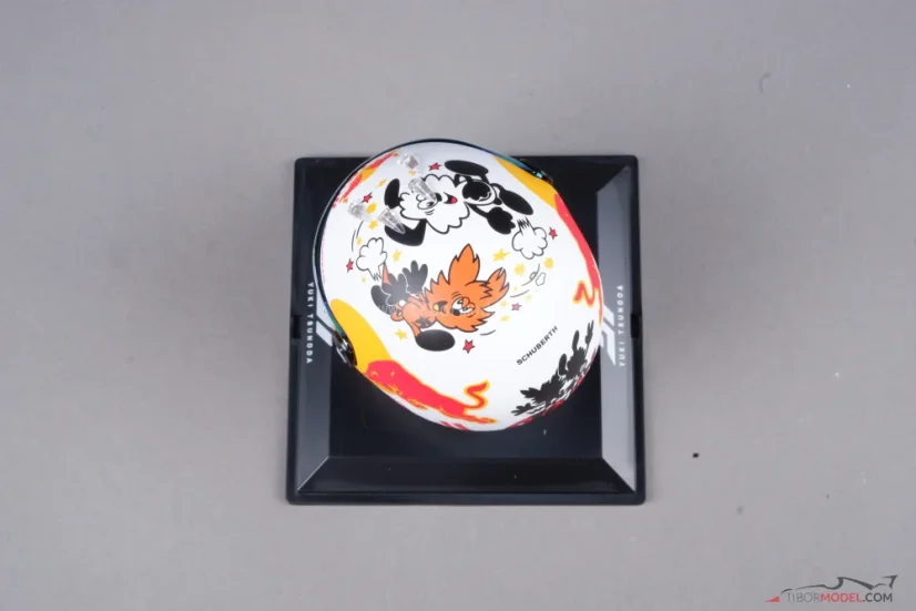 Yuki Tsunoda 2025 VC Singapuru mini přilba, Red Bull, 1:4 Schuberth