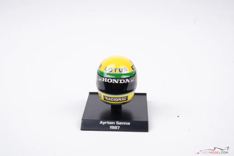 Ayrton Senna 1987 Lotus prilba, 1:10 Minichamps