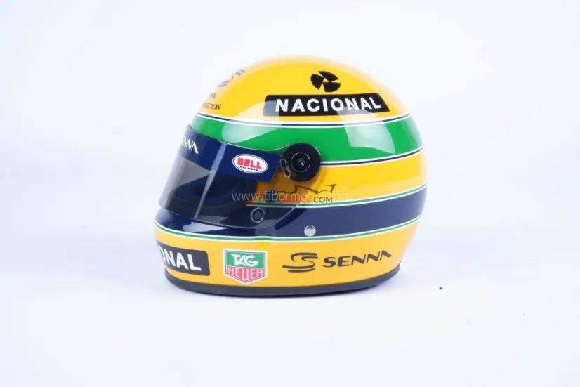 Ayrton Senna mini helmet, 30 years legacy, 1:2 Bell