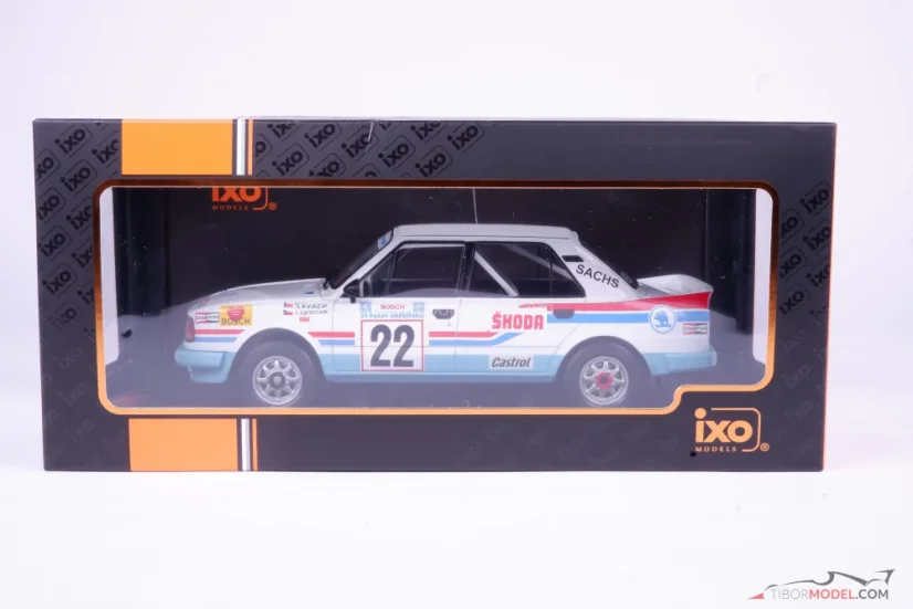 Skoda 130 LR, Kvaizar/Janeček (1986), Akropolisz Rally, 1:18 Ixo