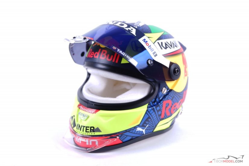 Sergio Perez 2021 Red Bull mini helmet, 1:2 Schuberth