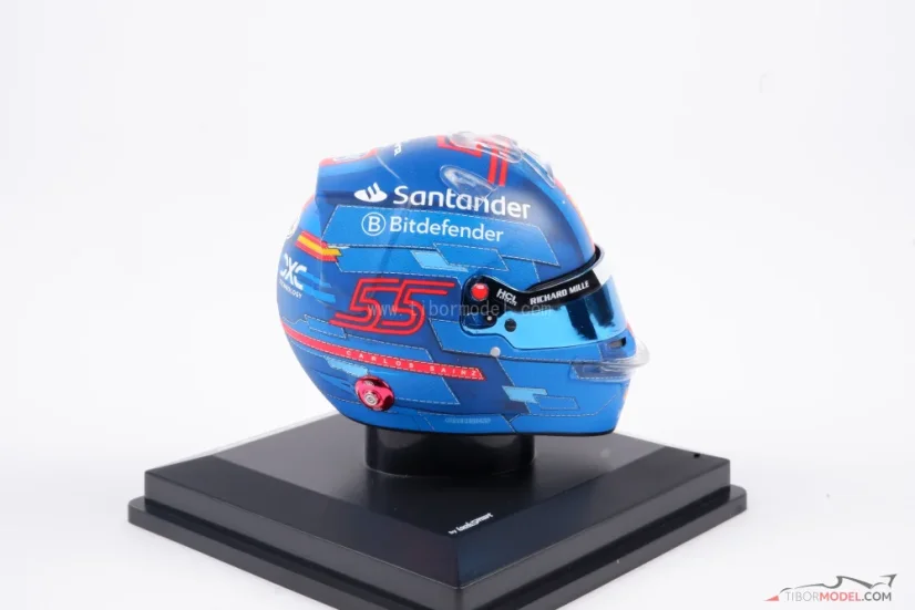 Carlos Sainz 2024 Miami GP mini helmet, Ferrari, 1:5 Looksmart