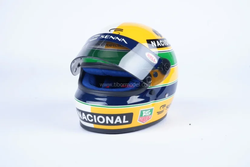 Ayrton Senna mini helmet, 30 years legacy, 1:2 Bell