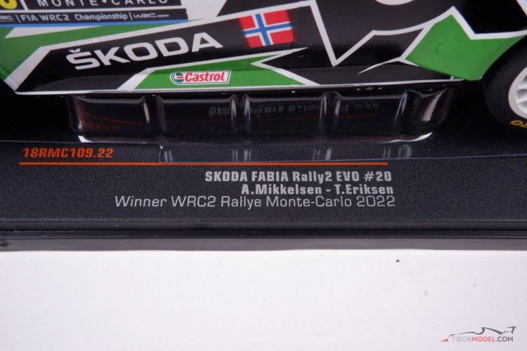 Skoda Fabia, Mikkelsen/Eriksen (2022), Rally Monte Carlo , 1:18 Ixo