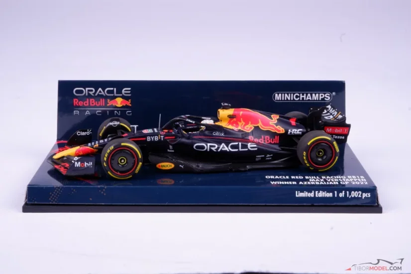 Red Bull RB18 - Max Verstappen (2022), VC Azerbajdžanu, 1:43 Minichamps