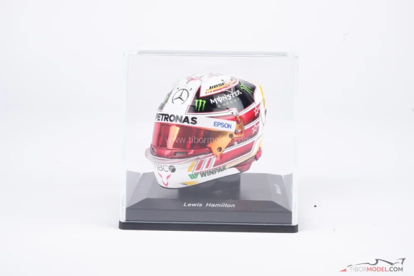 Lewis Hamilton 2018 World Champion, Mercedes helmet, 1:5 Spark