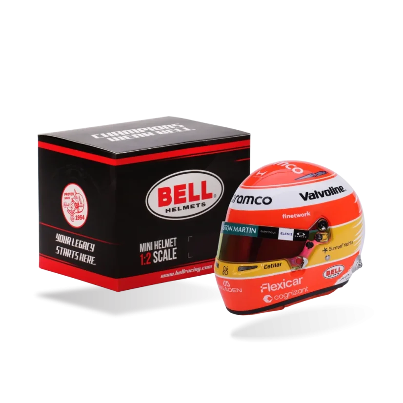 Fernando Alonso 2026 Italian GP, Aston Martin helmet, 1:2 Bell