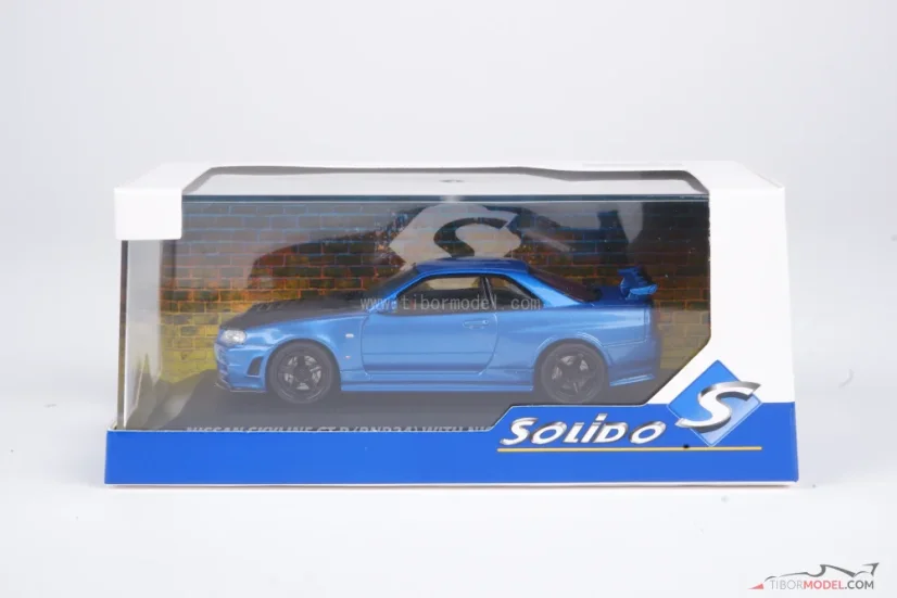 Nissan Skyline GT-R R34 (1998) blue, 1:43 Solido
