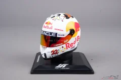 Yuki Tsunoda 2025 Singapore GP mini helmet, Red Bull, 1:4 Schuberth