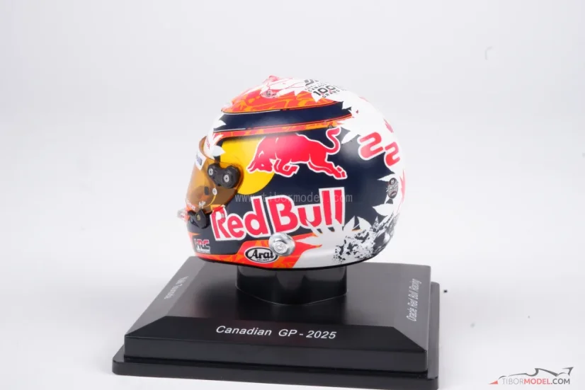 Yuki Tsunoda 2025 mini prilba, Red Bull, 1:5 Spark