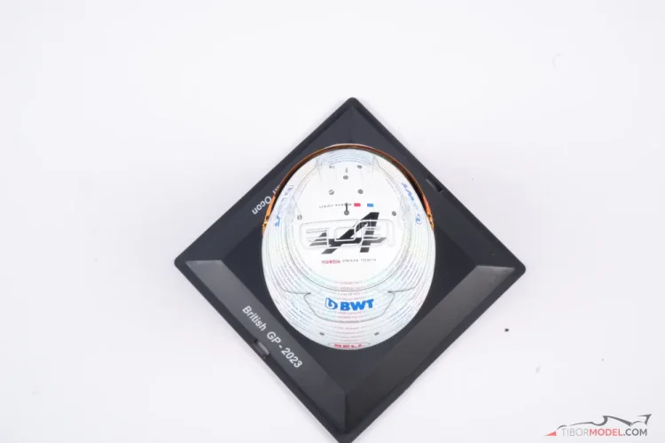Esteban Ocon 2023, British GP Alpine helmet, 1:5 Spark