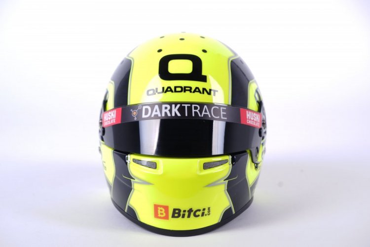 Lando Norris 2021 McLaren helmet, Quadrant 1:2 Bell