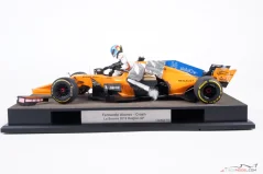 Diorama McLaren MCL33 - Fernando Alonso nehoda 2018 Belgicko, 1:18